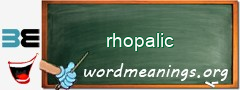 WordMeaning blackboard for rhopalic